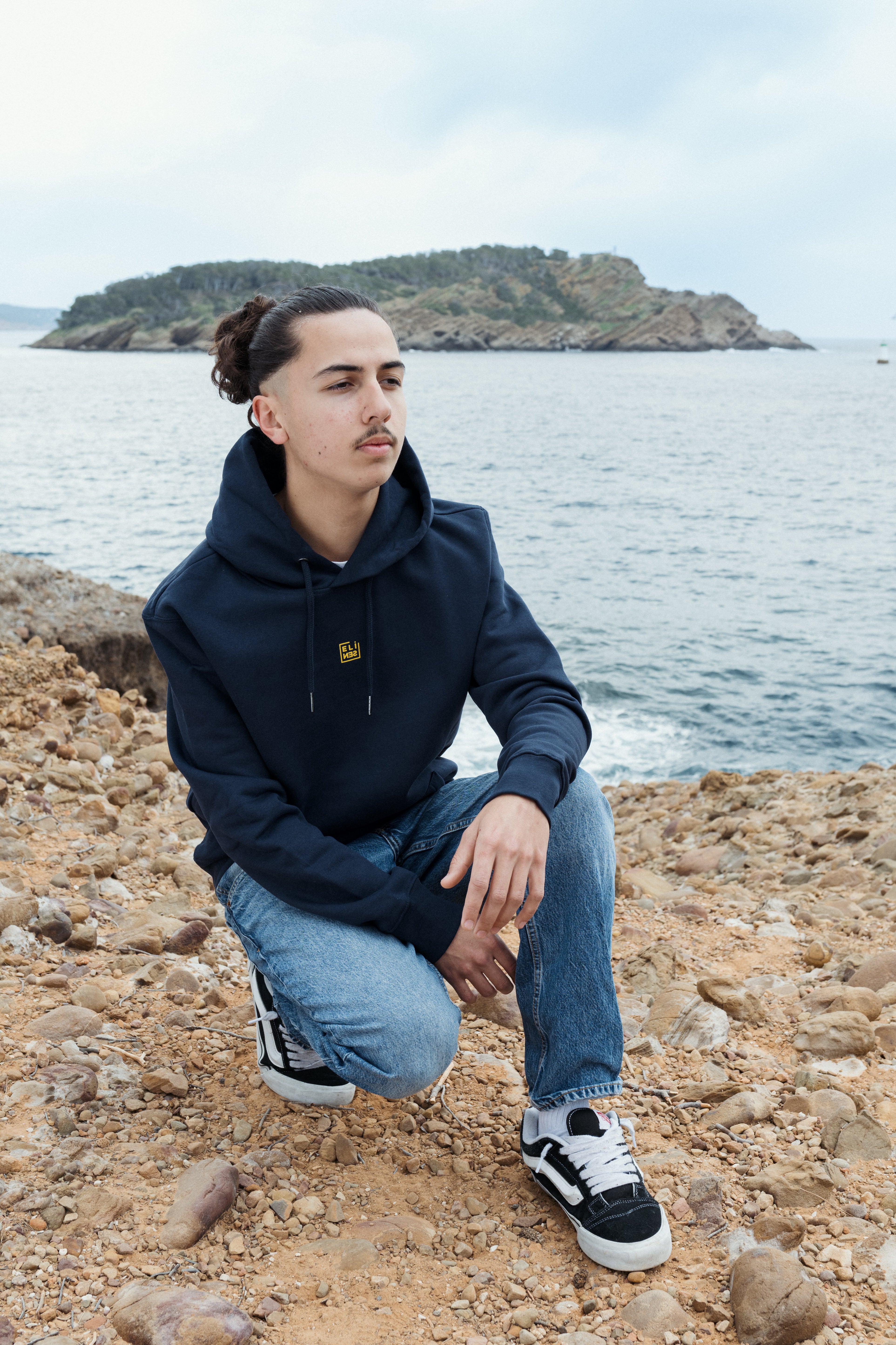 Sweat à Capuche Bleu marine