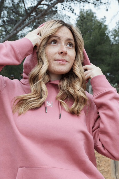 Sweat à Capuche Rose Antique